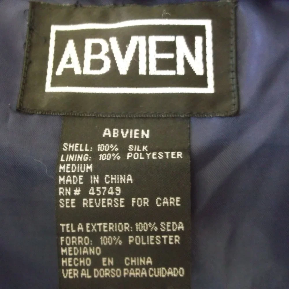 Vintage Abvien 100% Silk gold fleck Jacket